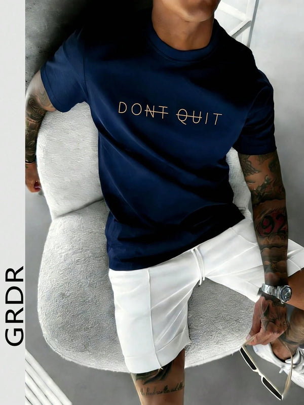 GRDR Men's Fashionable Printed Loose Short Sleeve T-Shirt | Exquisite Design | Summer Essential | Easy To Match | Showcase Your Style